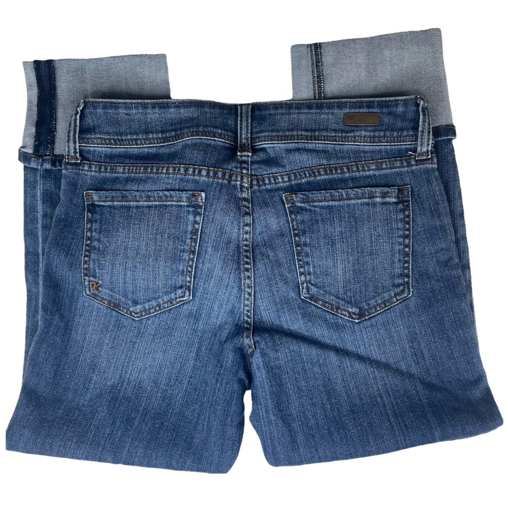 Kut From The Kloth Cameron Straight Leg Cuffed Jeans Sz 8 - Picture 2 of 11